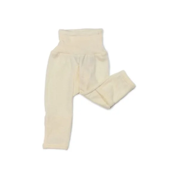 Pantalon bébé prématuré laine et soie Cosilana avec revers