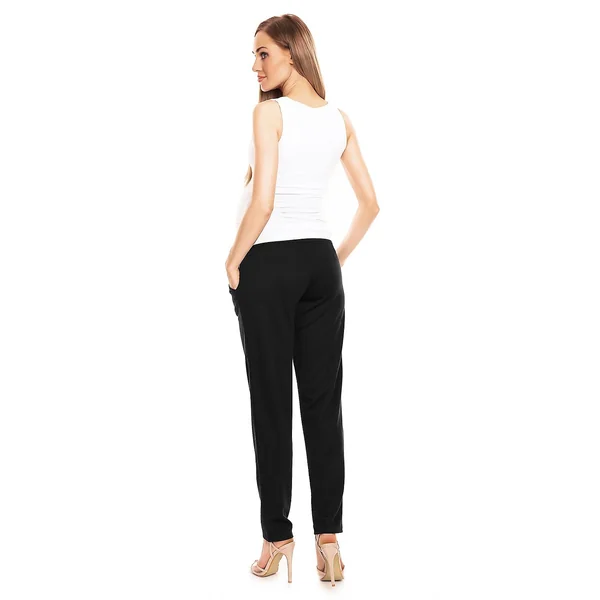 Pantalon droit de grossesse - Noir/Marron/Gris