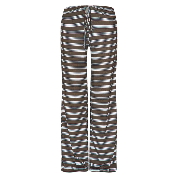Pantalon Droit À Fines Rayures