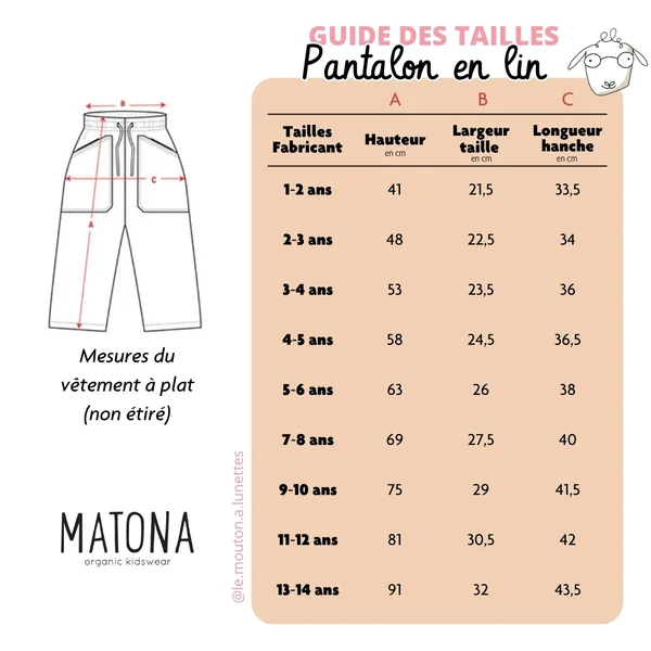 Pantalon en lin enfant – Matona