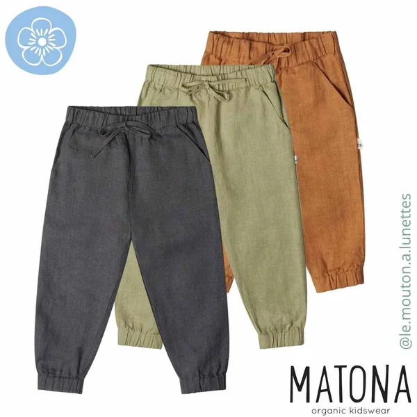 Pantalon en lin mixte pour enfant - Wilder pants Matona - Derniers exemplaires petites tailles
