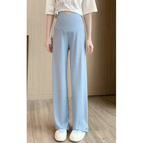 Pantalon Grossesse Droit en Coton Et Polyester