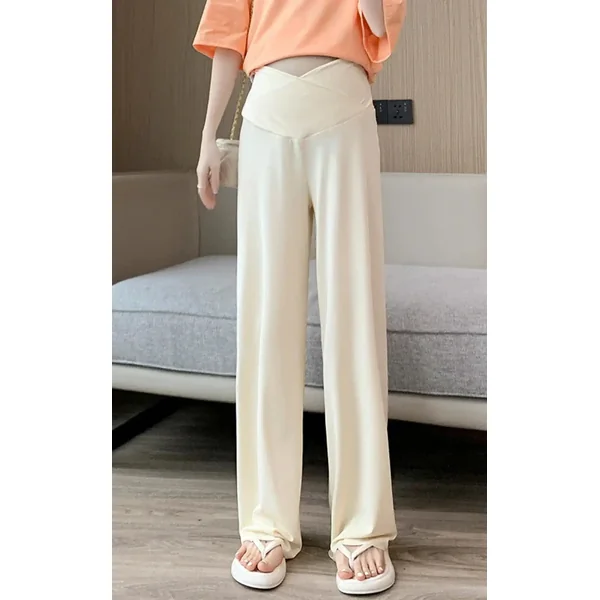 Pantalon Grossesse Droit en Coton Et Polyester