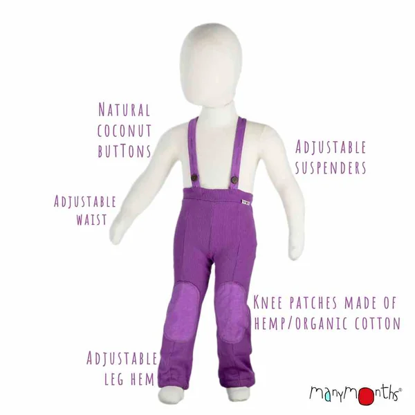 Pantalon à bretelles Hazel en laine mérinos - Manymonths - Derniers exemplaires Charmer/Explorer