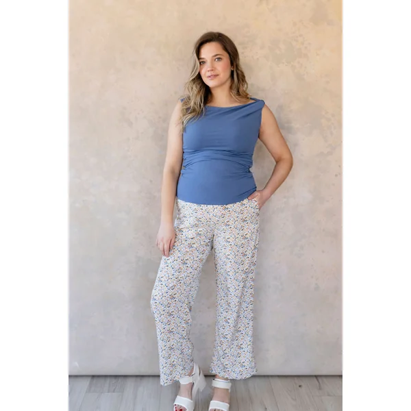 Pantalons à taille élastique fleuri - sunshine