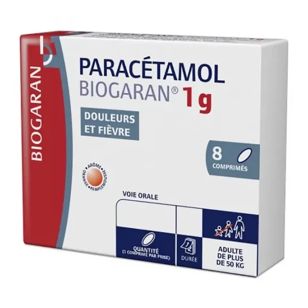 Paracétamol Biogaran 1 g x 8