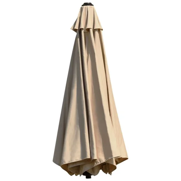 Parasol en Porte-à-faux Mural de 247 Cm Parasol avec Mât Réglable Parasol Inclinable avec Évent Parasols d'Extérieur Beige/Marron/Bleu/Rouge