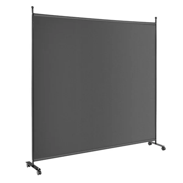 Paravent pour l'Intérieur & l'Extérieur- 184 x 184 CM à Roulettes Écran de Confidentialité Brise Vue Balcon / Jardin Gris