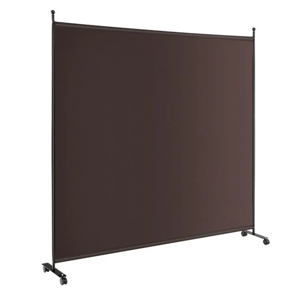 Paravent pour l'Intérieur & l'Extérieur- 184 x 184 CM à Roulettes Écran de Confidentialité Brise Vue Balcon / Jardin Marron