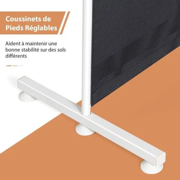 Paravent sur Pied 6 Panneaux Pliable Brise Vue Cloison de Séparation Pièce Protéger Privée 300 x 180 CM Café