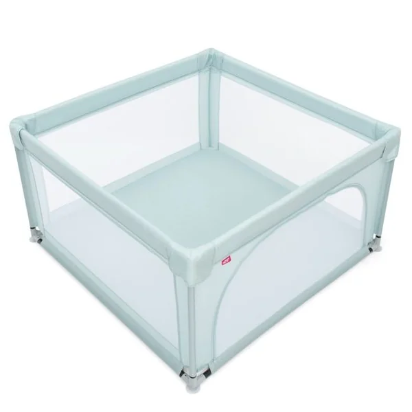 Parc Bébé Portable 120 x 120 x 68 CM avec 50 Boules Colorées Barrière de Sécurité de Enfants Pieds Antidérapantes 3 Ans + Bleu/Gris/Gris foncé/Multicoloré