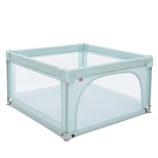 Parc Bébé Portable 120 x 120 x 68 CM avec 50 Boules Colorées Barrière de Sécurité de Enfants Pieds Antidérapantes 3 Ans + Bleu/Gris/Gris foncé/Multicoloré