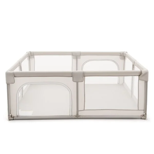 Parc pour Bébé XL 190 x 150 x 70 cm Centre d'Activité pour Enfants avec Base Antidérapante porte Parc Fermeture à Glissière Intérieur et Extérieur Beige