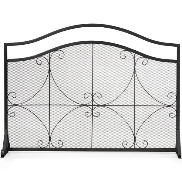 Pare-feu pour Cheminée/Poêle 1 Grand Volets Long 112 cm Haut 83,5 cm en Métal