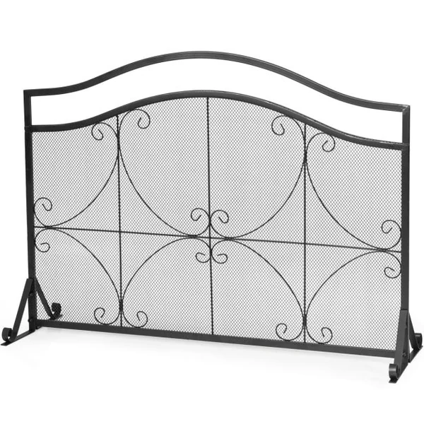 Pare-feu pour Cheminée/Poêle 1 Grand Volets Long 112 cm Haut 83,5 cm en Métal
