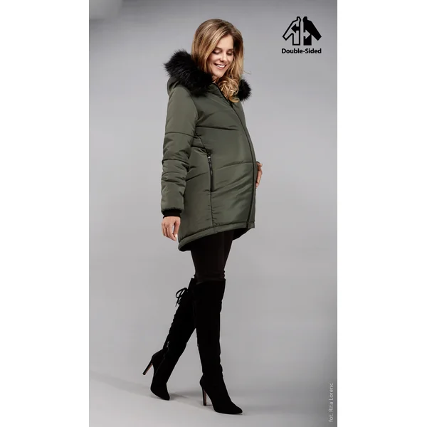 Parka de grossesse réversible ONYKS- Kaki/Noir - Reste Taille S