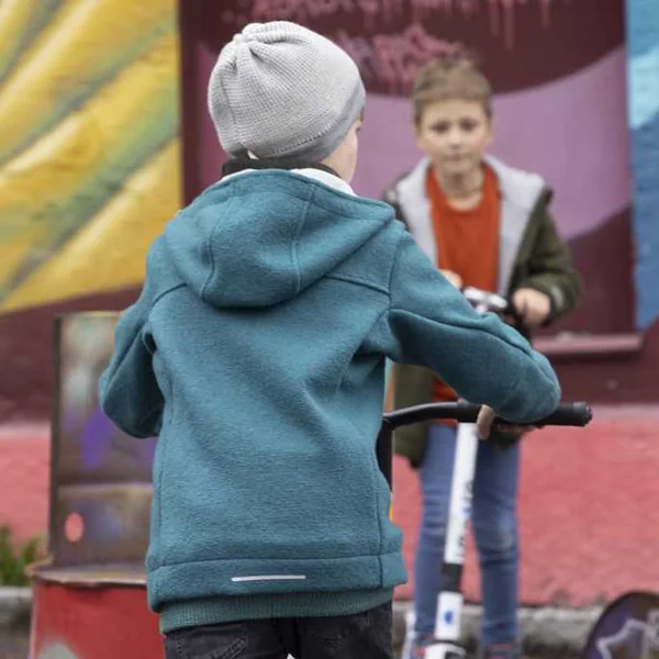 Parka hiver enfant et ado en laine bouillie bio - Veste Outdoor DISANA 3 à 14 ans