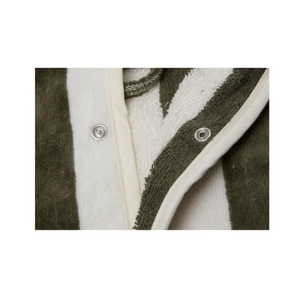 Peignoir oreilles stripe vert