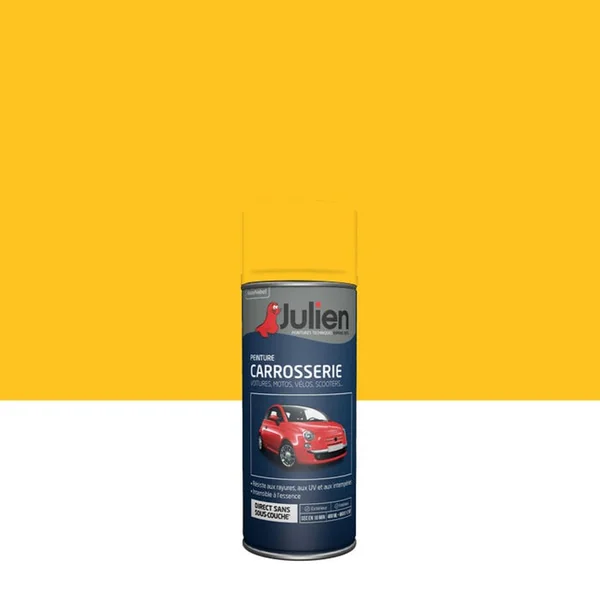 Peinture Aérosol Carrosserie Brillant Jaune 400 ml