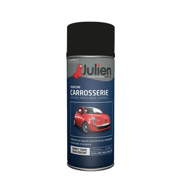 Peinture Aérosol Carrosserie Brillant Noir Profond 400 ml