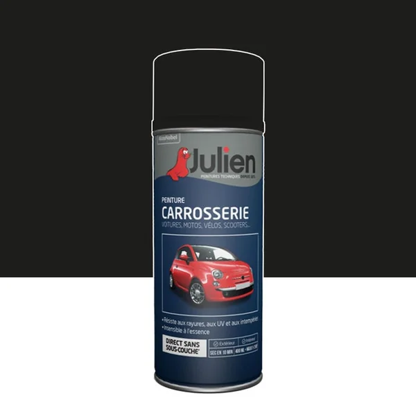 Peinture Aérosol Carrosserie Brillant Noir Profond 400 ml