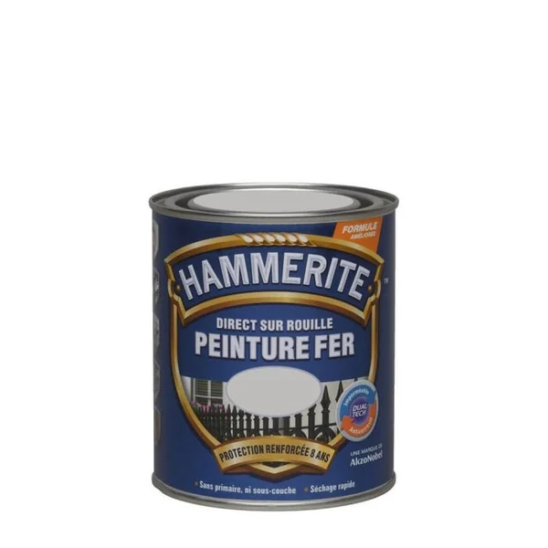 Peinture fer antirouille brillant Argent 0,75L