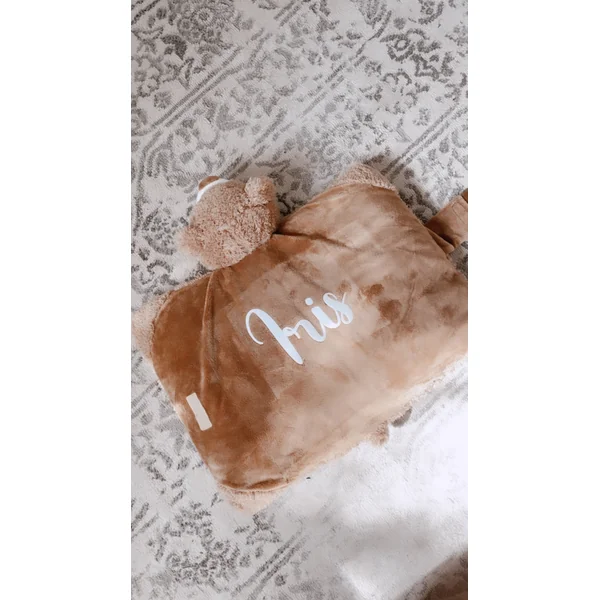 Peluche Ours Coussin Personnalisée – Douceur et Tendresse