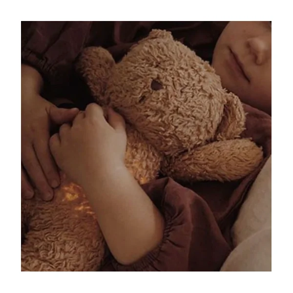 Peluche veilleuse Moonie capuccino