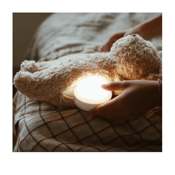 Peluche veilleuse Moonie capuccino