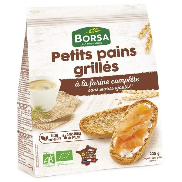 Petit pain grillé complet 225g