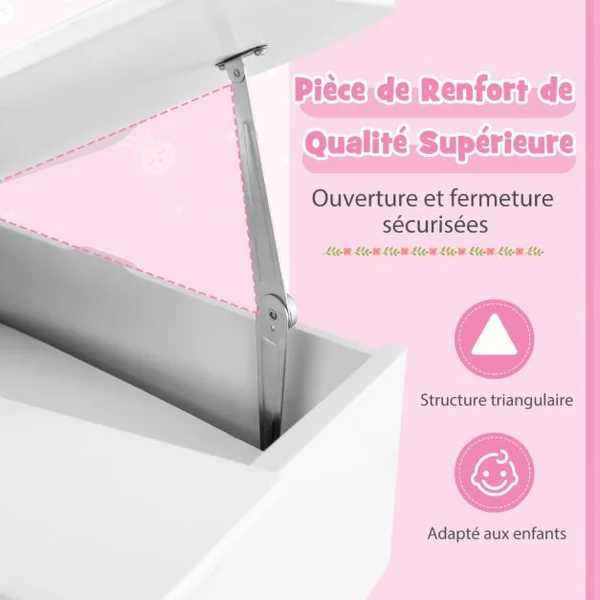Piano Numérique 30 Touches pour Enfants avec Tabouret & Pupitre Clavier Electronique en Bois de Bouleau pour Enfants de 3-8 Ans Blanc