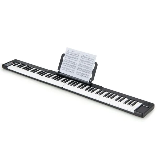 Piano Numérique Pliable à 88 Touches avec Fonction Bluetooth MIDI Clavier Électronique Portable avec Pédale de Sustain Sac de Transport