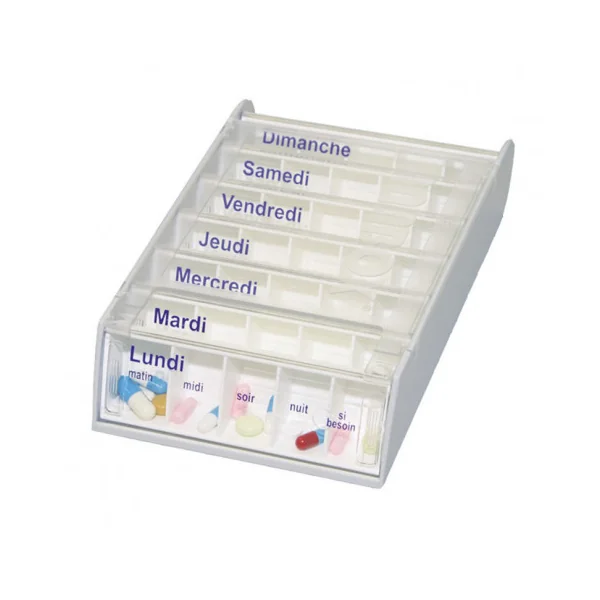 Pilulier 7 jours Anabox blanc