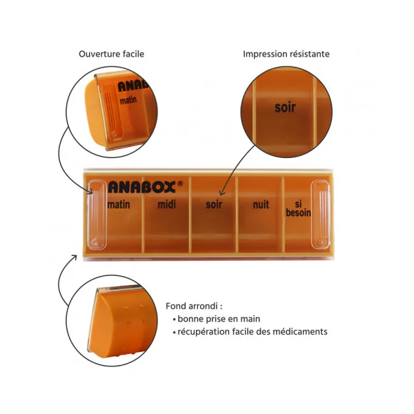 Pilulier journalier Anabox 5 prises par jour Or
