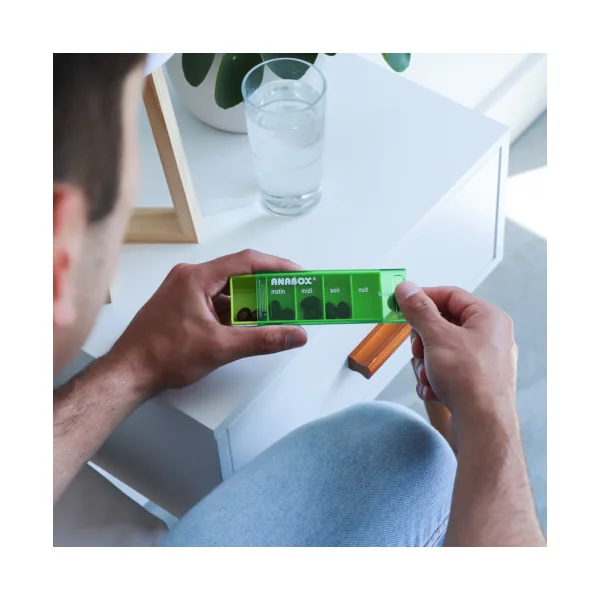 Pilulier journalier Anabox 5 prises par jour Vert Anis