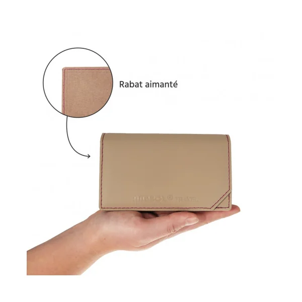 Pilulier semainier Anabox Multicolore Matin Midi Soir avec étui taupe clair