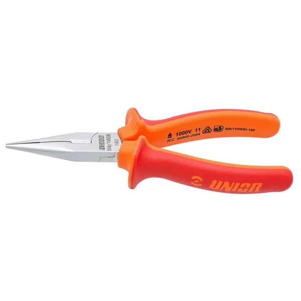 Pince demi-ronde coupe latérale isolée 1000V VDE 200 mm