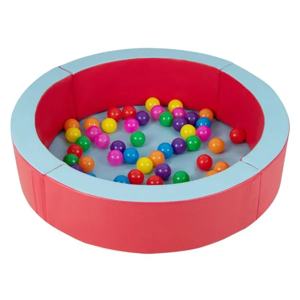 Piscine à Balles en Mousse avec 50 Balles Colorées pour Enfants de 3 Ans et Plus Parc avec Surface en PU Facile à Nettoyer pour la Crèche