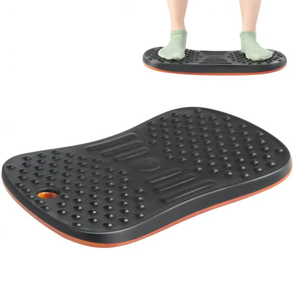 Planche d'Équilibre à Rotation à 360° avec Points de Massage et Base Antidérapante pour Bureau Debout Charge de 150 KG Noir
