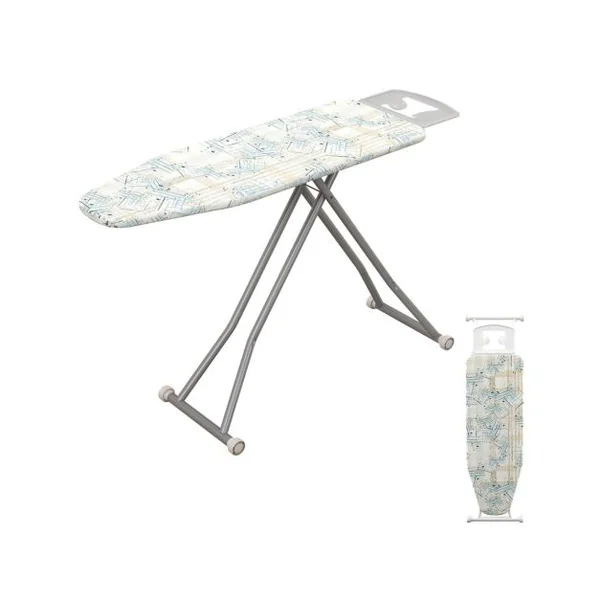 Planche à Repasser avec Repose-Fer 154 x 42 cm Table de Repassage en Acier au Carbone avec 7 Niveaux de Hauteur Coloré