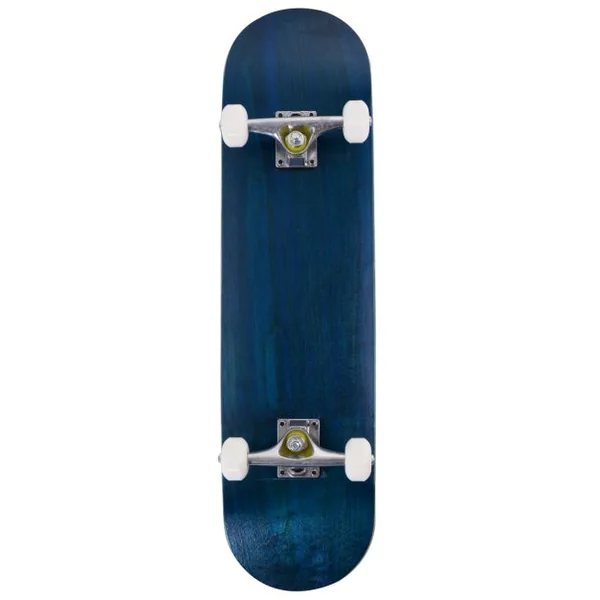 Planche à Roulettes pour Enfant Skateboard en Bois d'Érable à 7 Couches Incurvé Capacité 70 kg 79x20cm Bleu/Noir
