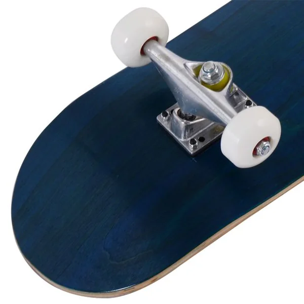 Planche à Roulettes pour Enfant Skateboard en Bois d'Érable à 7 Couches Incurvé Capacité 70 kg 79x20cm Bleu/Noir