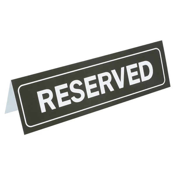 PLAQUE DE TABLE "RESERVED" 18x5,5 CM NOIR PVC (1 UNITÉ) - Garcia de Pou
