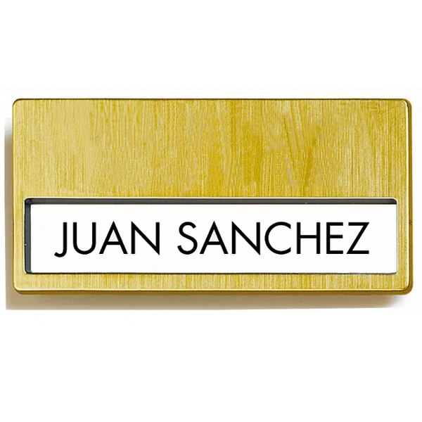 PLAQUES D"IDENTIFICATION 6,7x4 CM DORE PLASTIQUE (25 UNITÉ) - Garcia de Pou