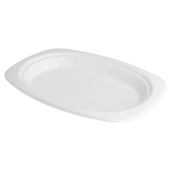 PLATEAUX OVALES "BIONIC" 23,3x16,5x2 CM BLANC BAGASSE (800 UNITÉ) - Garcia de Pou