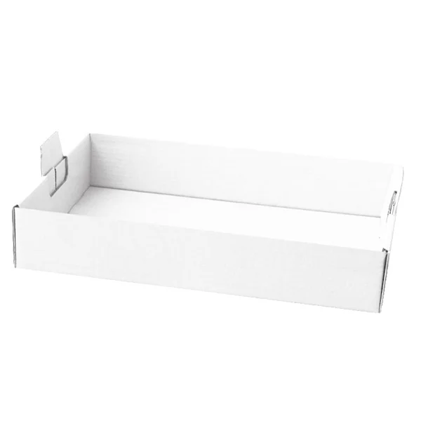 PLATEAUX REGROUPER 390 G/M2 62x43,5x9,5 CM BLANC CARTON (50 UNITÉ) - Garcia de Pou