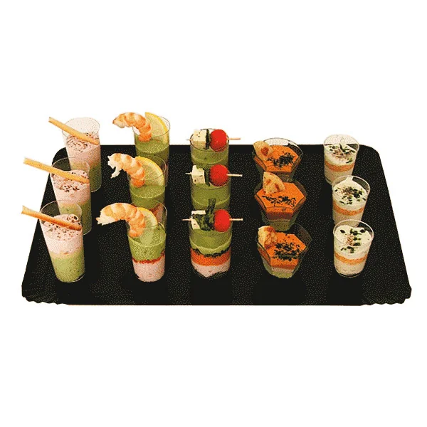 PLATEAUX TRAITEUR 1100 G/M2 28x42 CM OR/NOIR CARTON (100 UNITÉ) - Garcia de Pou