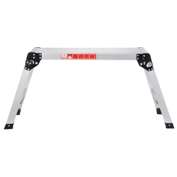 Plate-forme de Travail Pliable en Aluminium Escabeau Portable avec Capacité de 150 kg Échelle Pliante 110,5 x 40,5 cm Argent