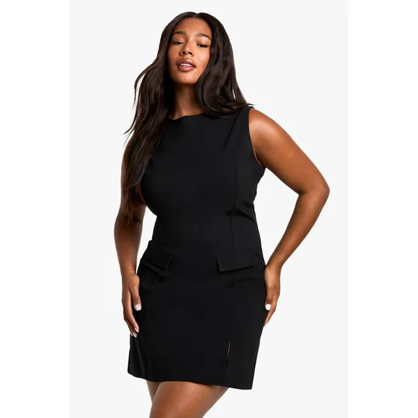 plus bengaline mini shift dress