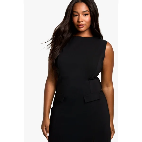 plus bengaline mini shift dress